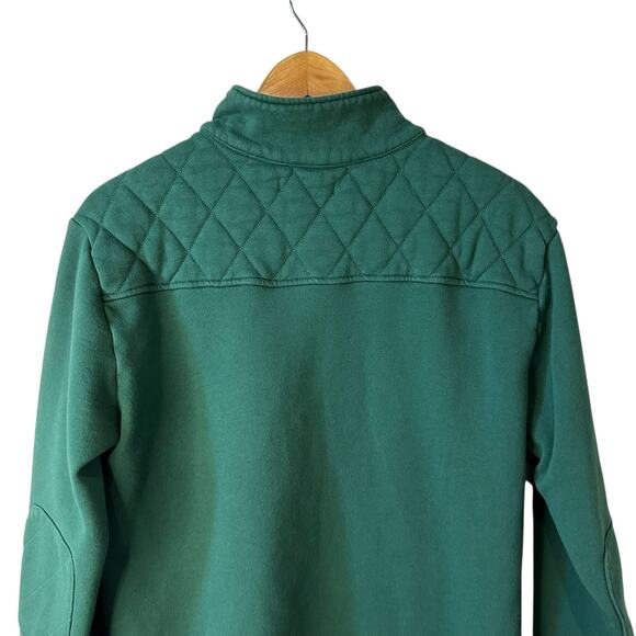 Banana Republic Men’s Quilted Mock Neck Elbow Patch Sweater Green Large Classic - Picture 5 of 10